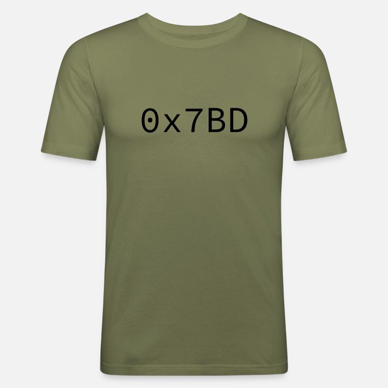 1981 Hexadezimal - Männer Slim Fit T-Shirt - Khaki Grün
