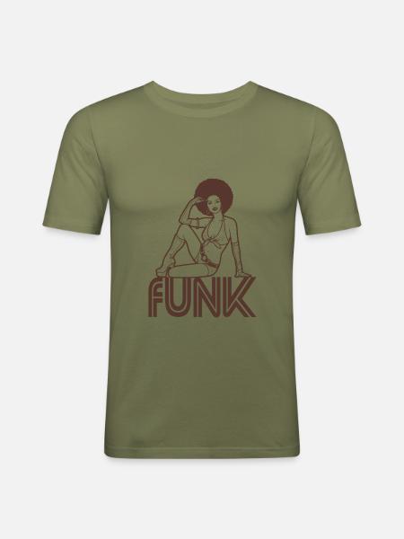 Spaß - Männer Slim Fit T-Shirt - Khaki Grün