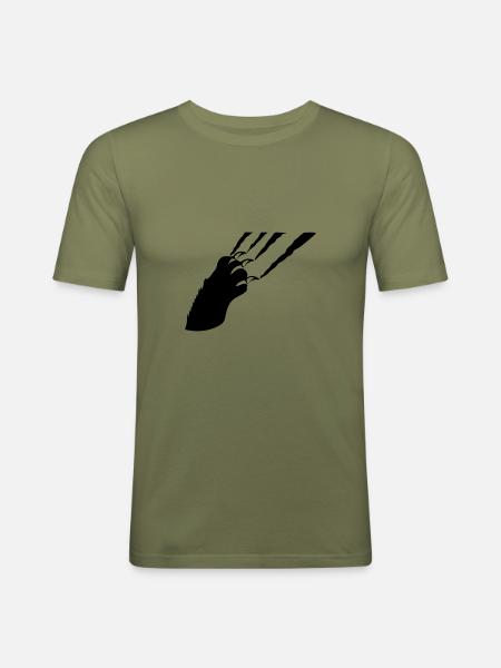 claw - Men's Slim Fit T-Shirt - khaki green