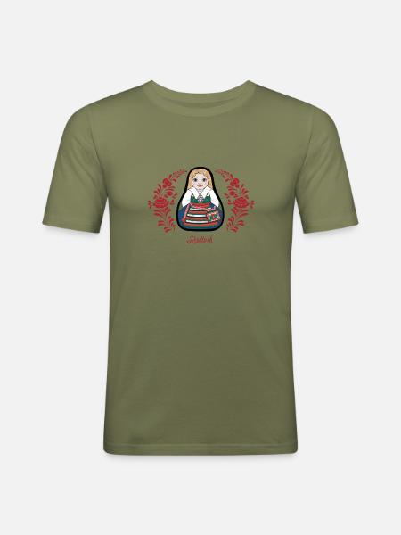 Rättvikskulla - Slim Fit T-shirt herr - khakigrön