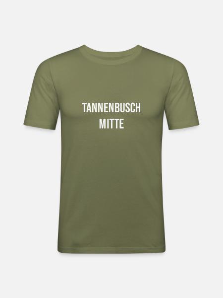 Tannenbusch Mitte - Männer Slim Fit T-Shirt - Khaki Grün