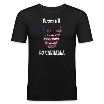 Viking des États-Unis - T-shirt près du corps Homme - noir - Devant - Nik (191cm)