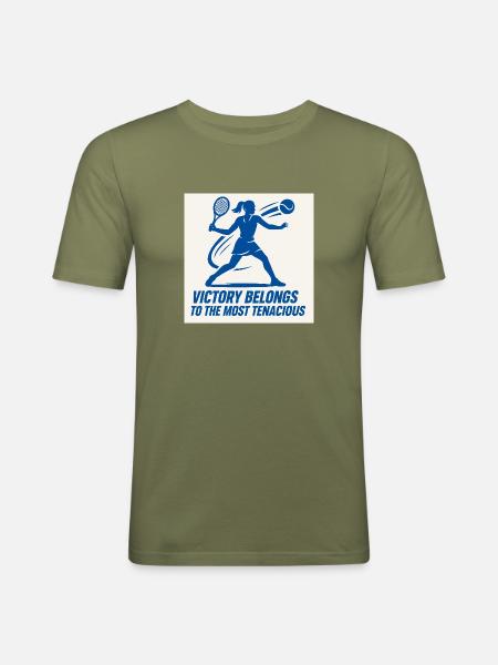 Sieg in der hartnäckigsten Zeit - Männer Slim Fit T-Shirt - Khaki Grün