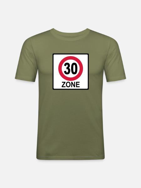 Zone 30 birthday - Men's Slim Fit T-Shirt - khaki green