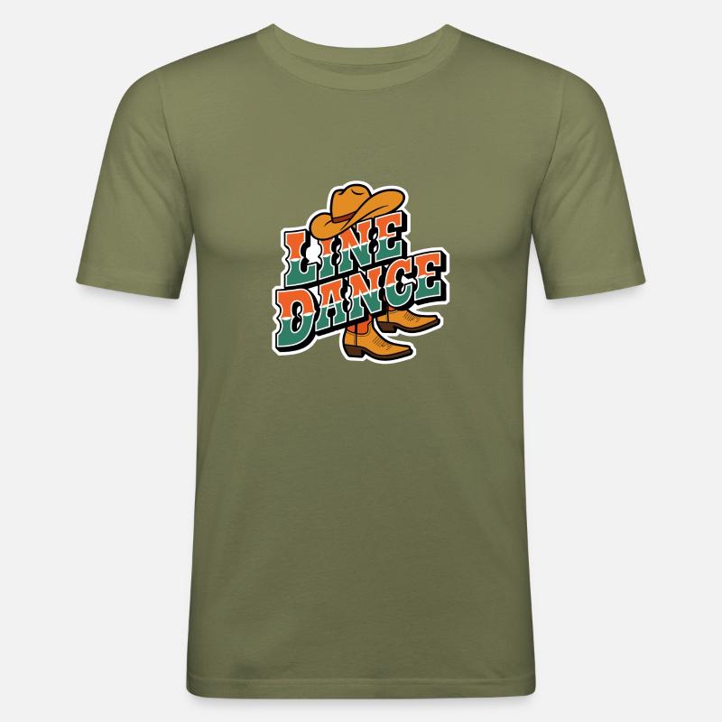 Line Dance Linedance mein Hobby - Männer Slim Fit T-Shirt - Khaki Grün