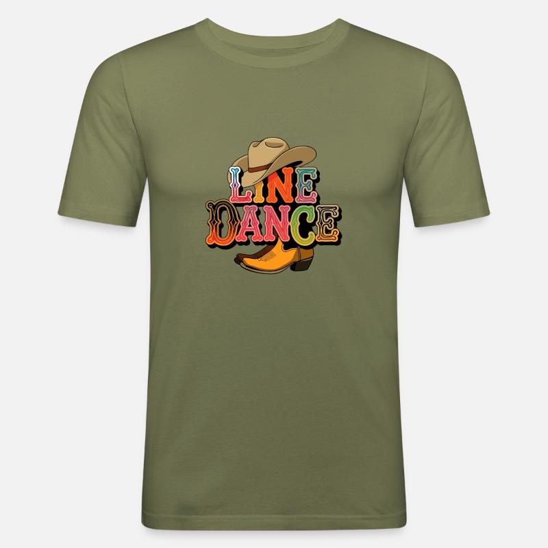 Line Dance Linedance mein Hobby - Männer Slim Fit T-Shirt - Khaki Grün