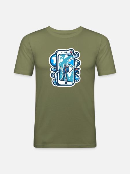 Entdecke das unentdeckte - Männer Slim Fit T-Shirt - Khaki Grün