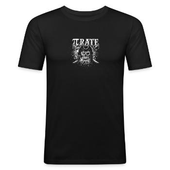 PiRate - Taux Pi - T-shirt près du corps Homme - noir - Devant - Nik (191cm)