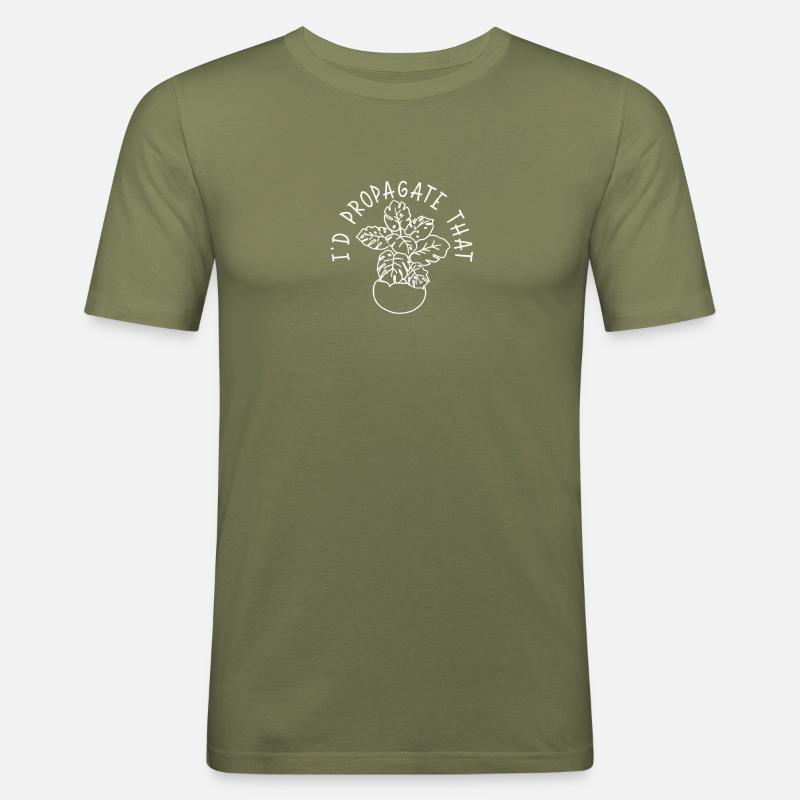 I'd propagate that - propagate - Men's Slim Fit T-Shirt - khaki green
