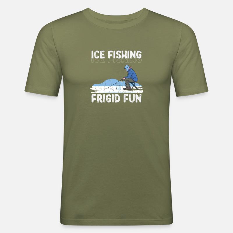 Eisfischen - Eisfischen - Eisfischen - Männer Slim Fit T-Shirt - Khaki Grün