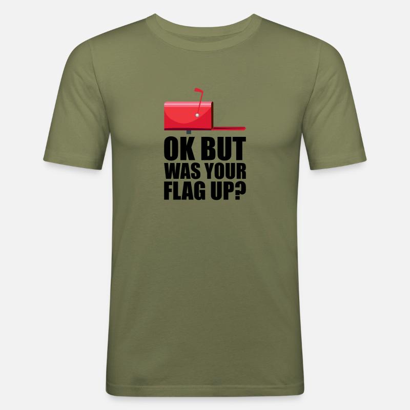 Postbote Postbotin Post Briefträger - Männer Slim Fit T-Shirt - Khaki Grün