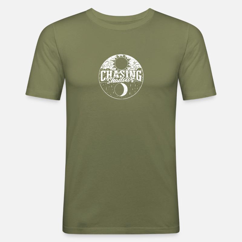 Chasing Shadows - Eclipse - Men's Slim Fit T-Shirt - khaki green