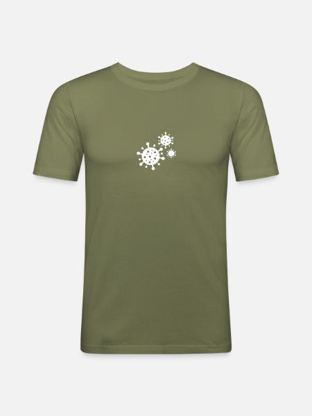 Virus - Männer Slim Fit T-Shirt - Khaki Grün