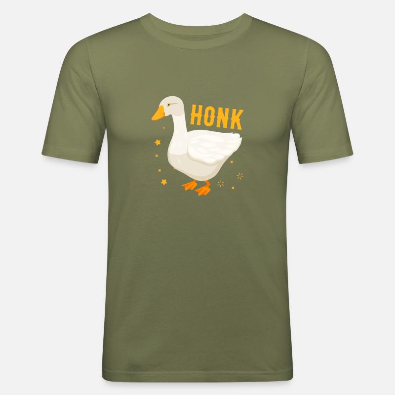 HONK (Dark Version) - Männer Slim Fit T-Shirt - Khaki Grün