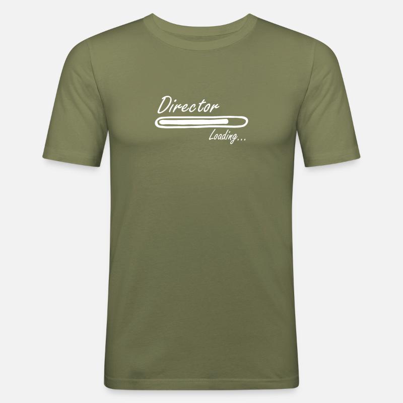 Director Loading Tee Shirt - Männer Slim Fit T-Shirt - Khaki Grün