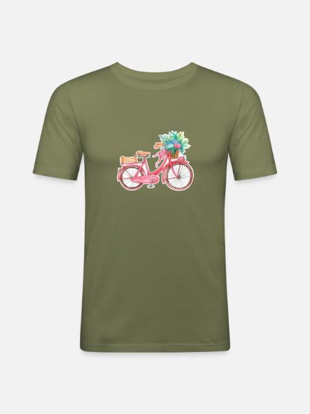 Hollandrad - Männer Slim Fit T-Shirt - Khaki Grün