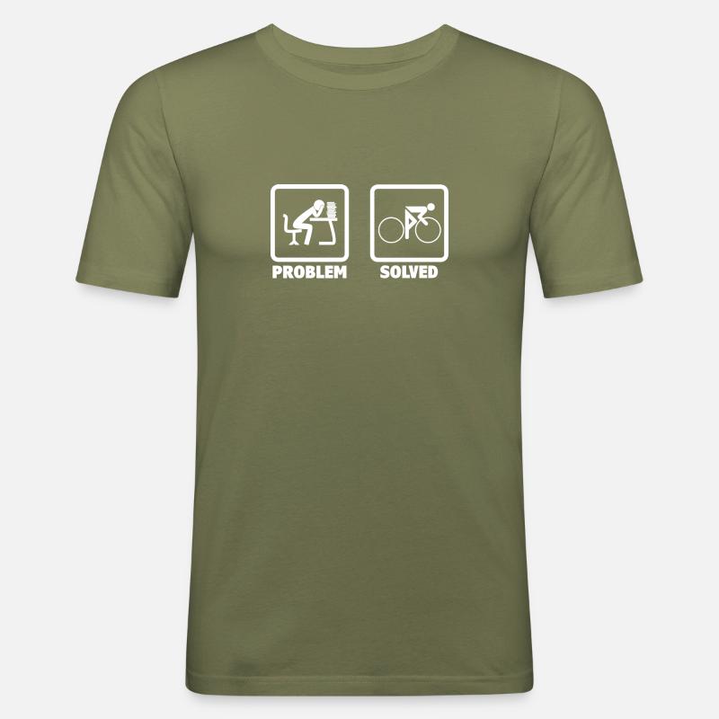Problem Solved - Männer Slim Fit T-Shirt - Khaki Grün