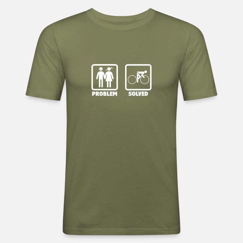 Problem Solved - Men's Slim Fit T-Shirt - khaki green
