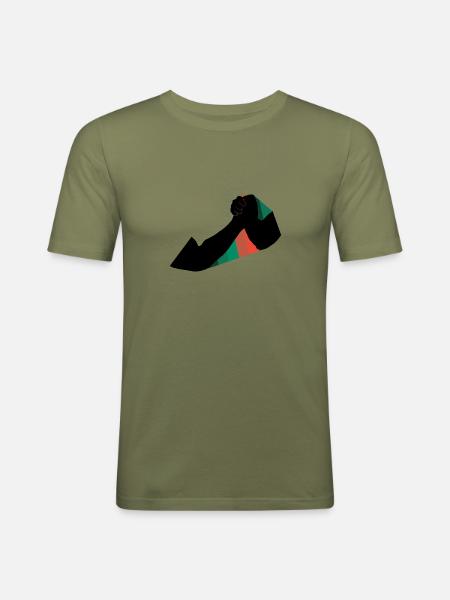 Armdrücker Armdrücker - Männer Slim Fit T-Shirt - Khaki Grün