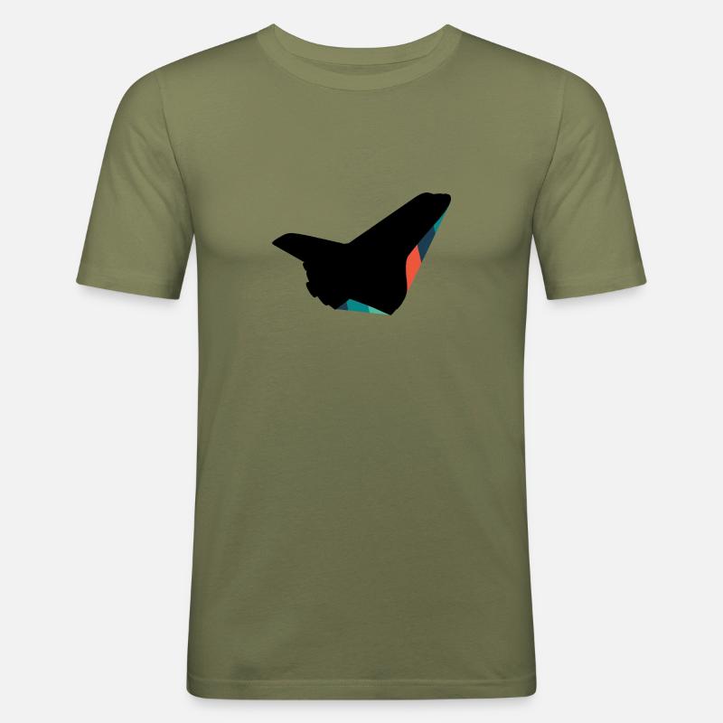Flugzeug Pilot Pilot - Männer Slim Fit T-Shirt - Khaki Grün