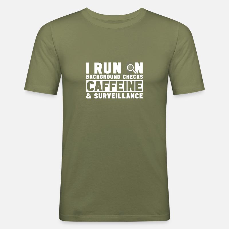 Spurensicherung - Kripo Polizei Kriminaltechnik - Männer Slim Fit T-Shirt - Khaki Grün