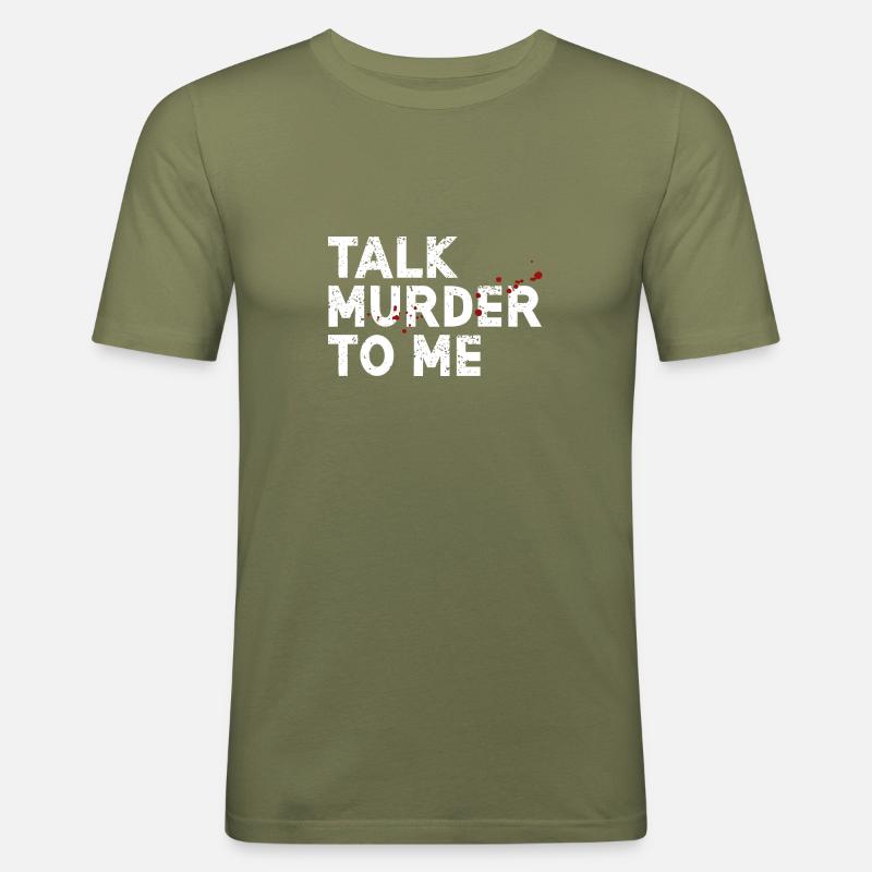 Spurensicherung - Kripo Polizei Kriminaltechnik - Männer Slim Fit T-Shirt - Khaki Grün