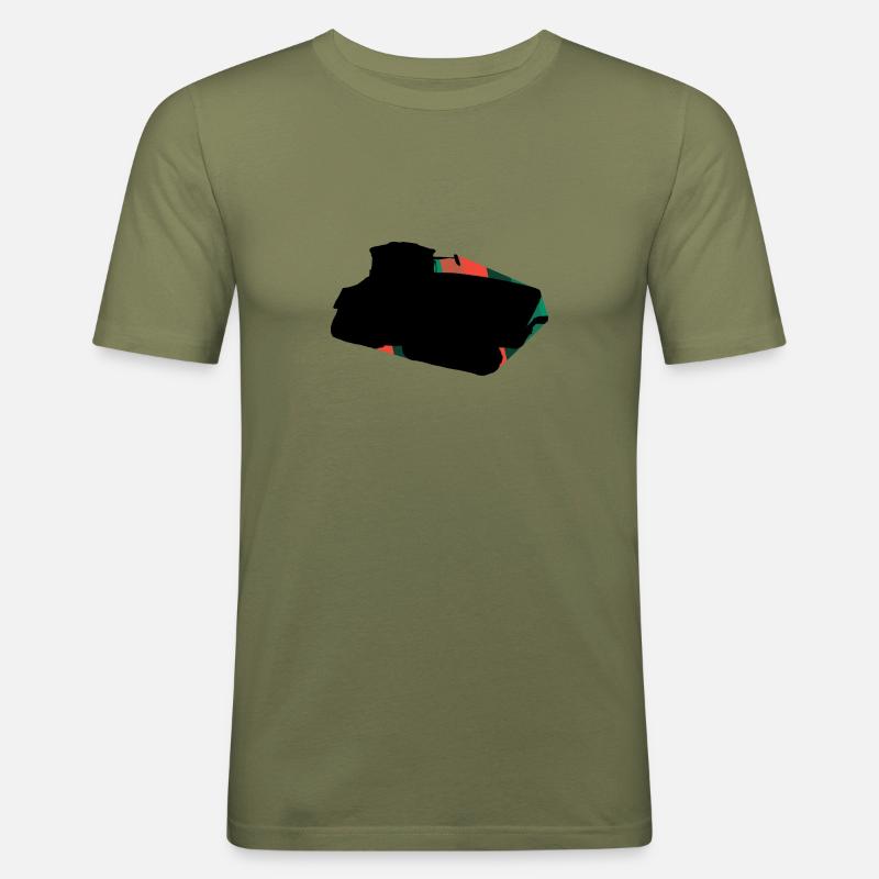 Ranch Bauer - Männer Slim Fit T-Shirt - Khaki Grün