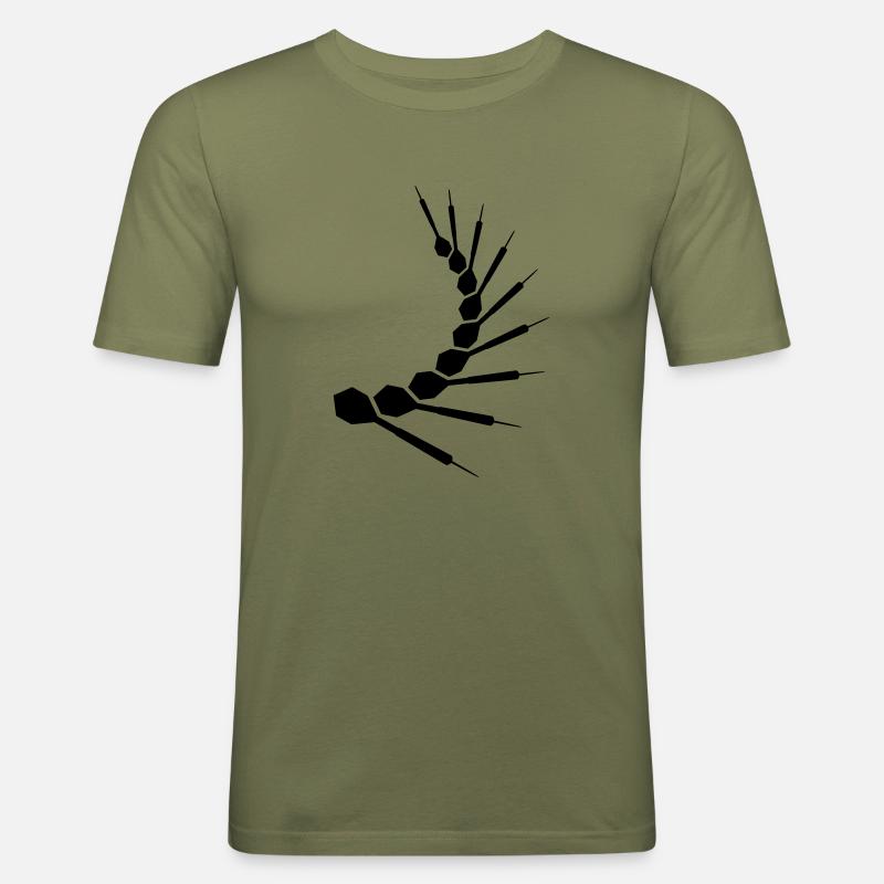 Dart Pattern - Männer Slim Fit T-Shirt - Khaki Grün