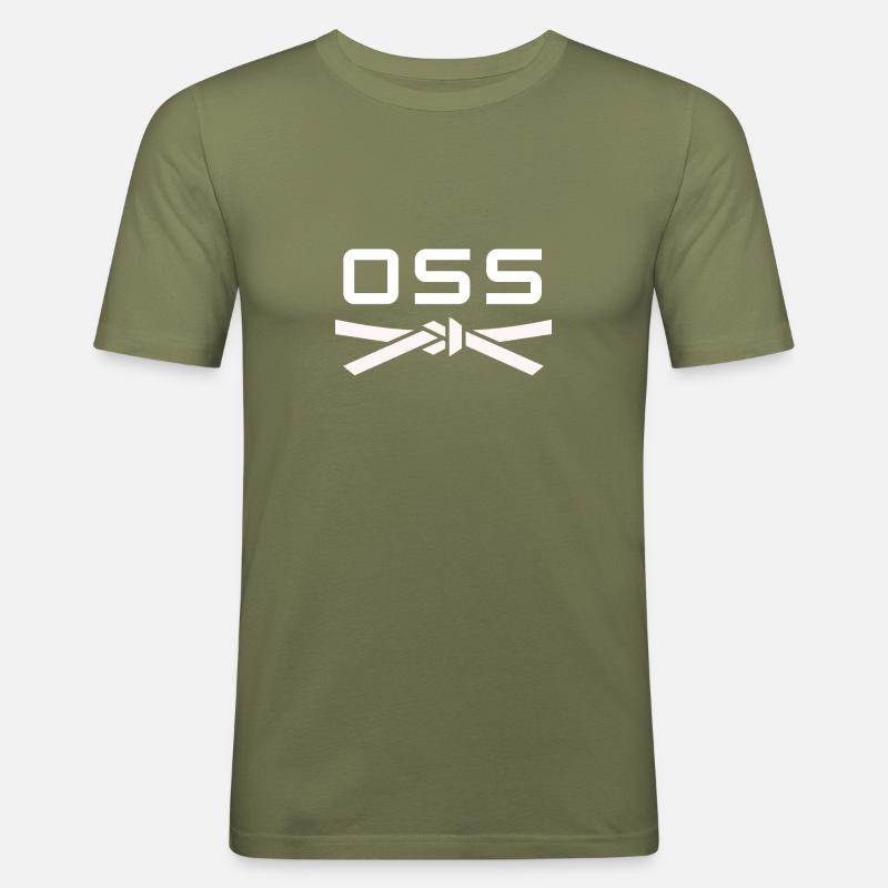 Knochen - Judo Geschenkidee - Männer Slim Fit T-Shirt - Khaki Grün