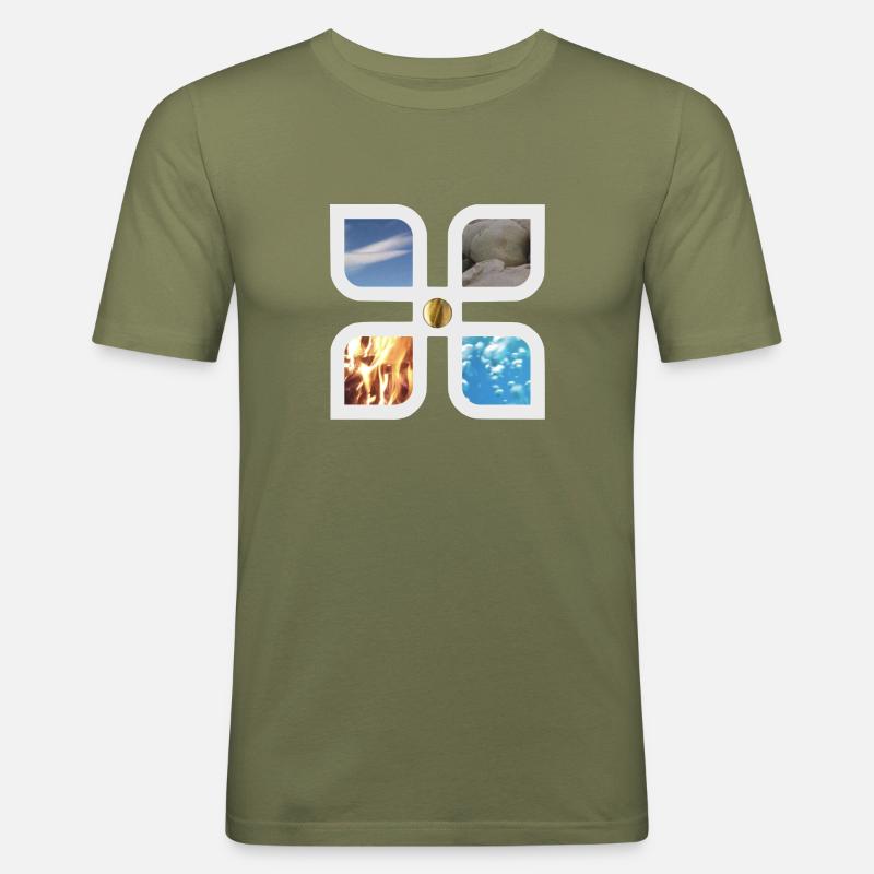 Elements - Männer Slim Fit T-Shirt - Khaki Grün