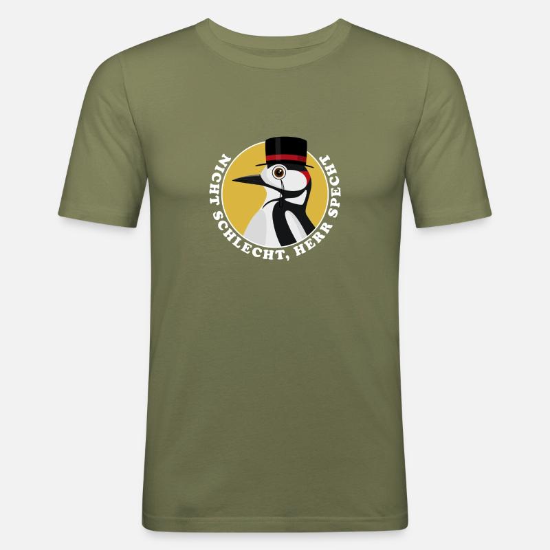 Nicht Schlecht Herr Specht - Männer Slim Fit T-Shirt - Khaki Grün