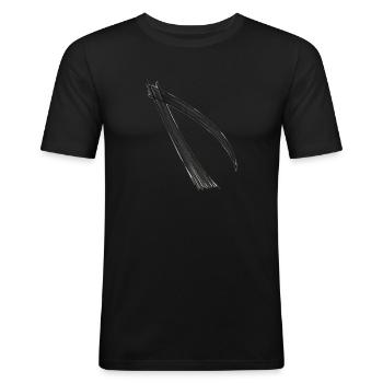 Aesthetic Design, Stripes - Men's Slim Fit T-Shirt - black - Front - Nik (191cm)
