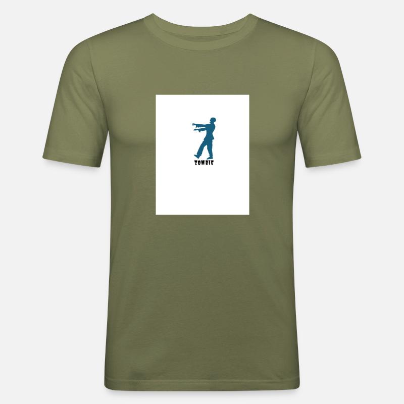 zOMBIE - Männer Slim Fit T-Shirt - Khaki Grün
