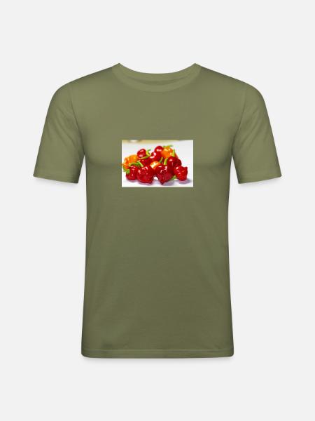 Habanero 2 - Männer Slim Fit T-Shirt - Khaki Grün