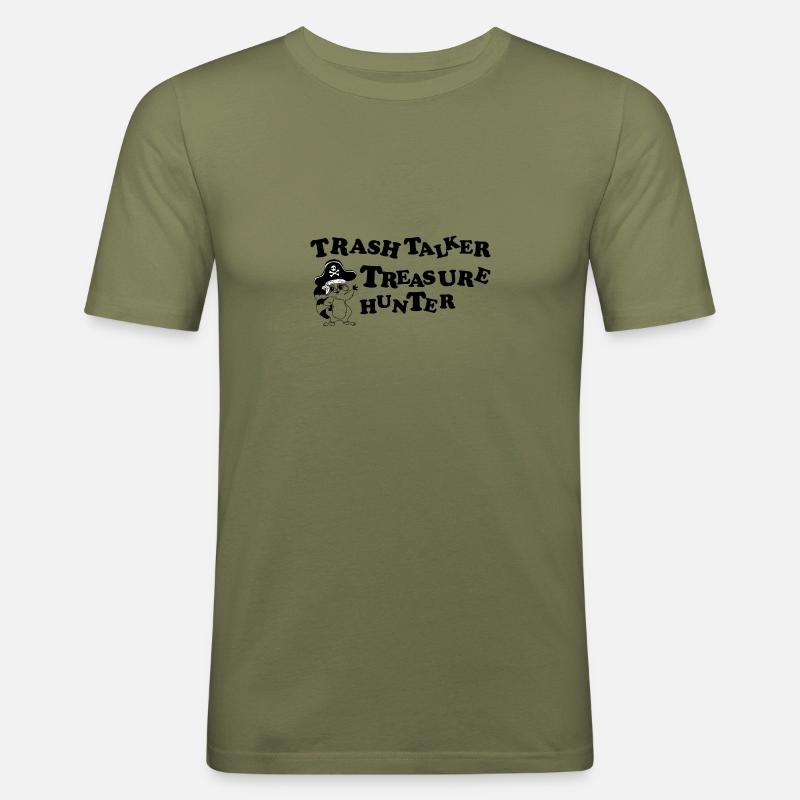 Trash-Talker-Schatzsucher - Männer Slim Fit T-Shirt - Khaki Grün