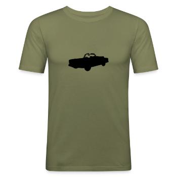 Oldtimercabrio - Männer Slim Fit T-Shirt - Khaki Grün - Vorne - Jaron (178cm)