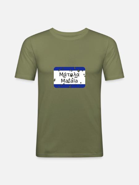 mg matala - Men's Slim Fit T-Shirt - khaki green