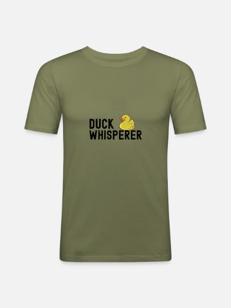 Duck - Men's Slim Fit T-Shirt - khaki green