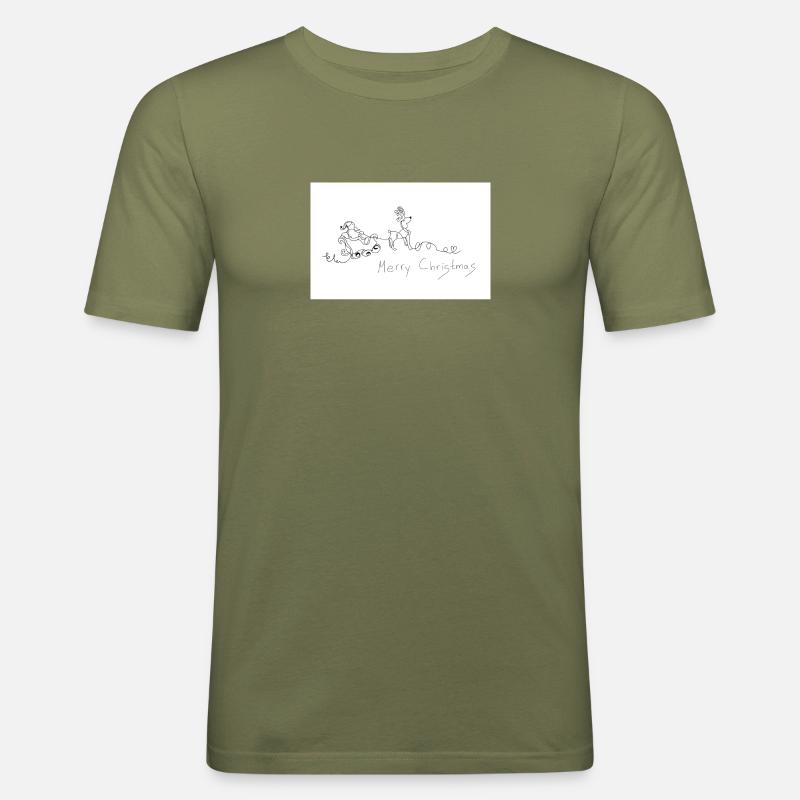best basic ideas - Männer Slim Fit T-Shirt - Khaki Grün