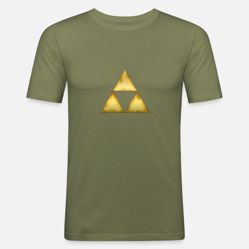Sierpinski triangle - Men's Slim Fit T-Shirt - khaki green