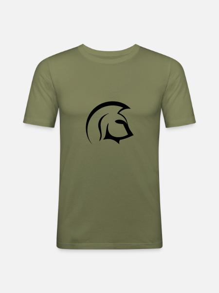 Myrmidon Helmet - Slim Fit T-shirt herr - khakigrön