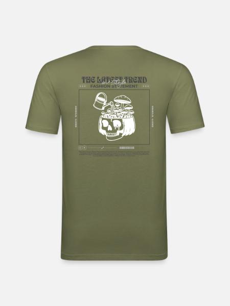Decay and Rebirth - Men's Slim Fit T-Shirt - khaki green