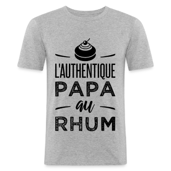 T-shirt près du corps Homme avec motif L'Authentique Papa au Rhum