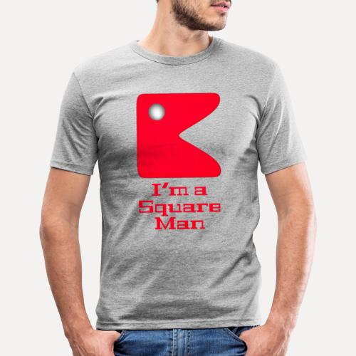 Square man red - Men's Slim Fit T-Shirt
