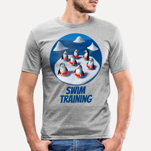 Penguins at swimming lessons - Men's Slim Fit T-Shirt