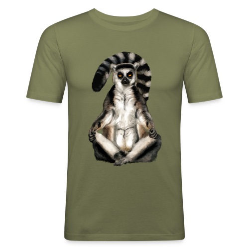 Lemur Katta - Männer Slim Fit T-Shirt