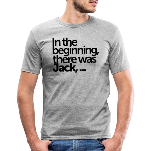 in the beginning - Männer Slim Fit T-Shirt