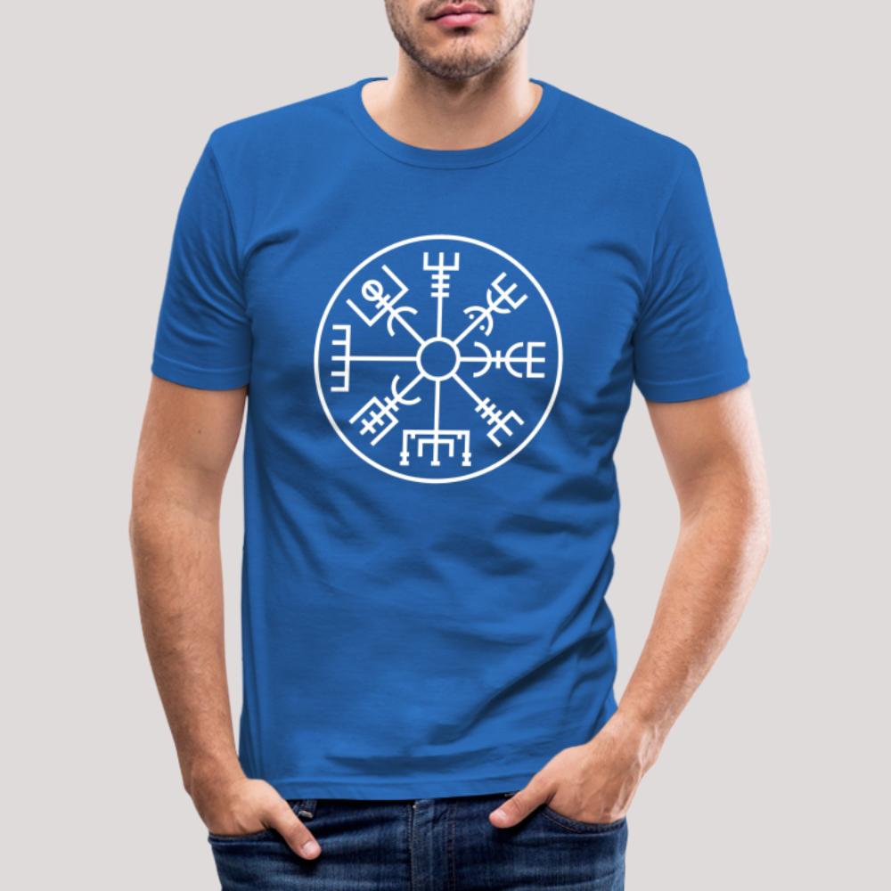 Vegvisir Kreis - Männer Slim Fit T-Shirt Königsblau