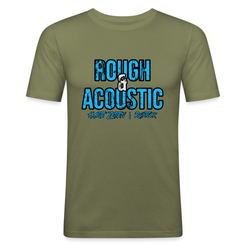 Rough & Acoustic Logo - Männer Slim Fit T-Shirt