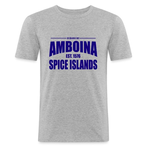 Cidade de Amboina - Blue - Mannen slim fit T-shirt